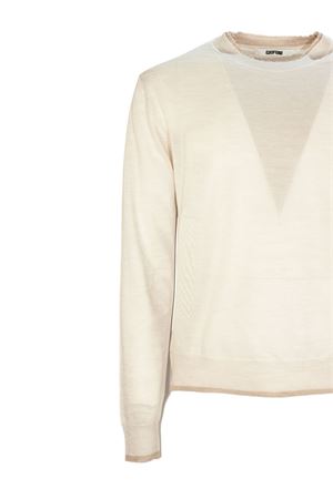 Maglia in lana vergine beige chiaro MAURO GRIFONI | GS110008SR121074